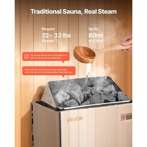 Stufa Elettrica per Sauna 6KW 240V con Staffa Pre-Forata, Adatta per Saune da 176.5-317.8 Piedi Cubi - Product Image 6