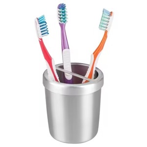 Silver Finish Bathroom Organizer Rack With Compartments For Electric Toothbrushes <b>Toothpaste</b> And Shaver Modern Oral Care Storage - Product Image 6