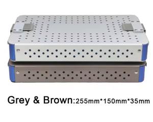 Plateau médical perforé autoclavable en aluminium pour stérilisation d'instruments chirurgicaux avec couvercle verrouillable – Vente en gros - Product Image 5