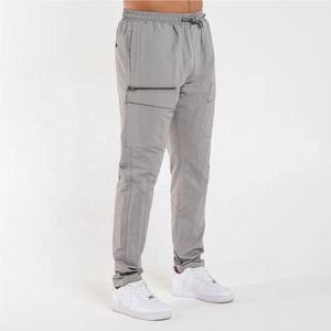Pantalon Cargo en coton décontracté pour homme Pantalon droit léger de grande taille avec plusieurs poches pour vêtements de travail de printemps Teint uni - Product Image 5