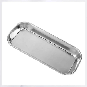 Bandeja de acero inoxidable para instrumentos quirúrgicos, organizador de herramientas médicas, caja de almacenamiento reutilizable para hospitales, clínicas y servicios de salud - Product Image 1
