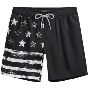 Shorts de bain pour hommes en polyester tissé avec bordure contrastante, imprimé AOP, élastique en nylon, séchage rapide, décontracté, fournisseur du Bangladesh - Product Image 5