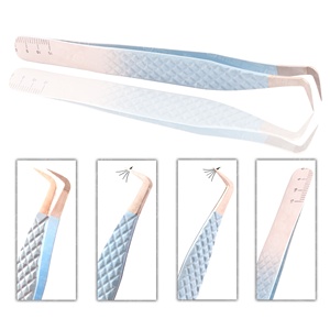 Herramienta Profesional de Alta Calidad para Aplicar Pestañas con Punta de Fibra, Pinzas para Extensión de Pestañas con Etiqueta Privada Personalizada - Product Image 3