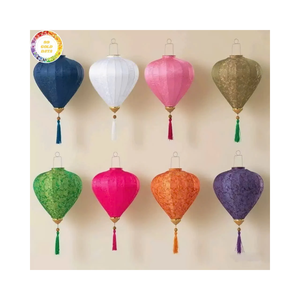 Linternas de Seda Plegables al por Mayor para Exportación Global, Lámparas Colgantes de Tela de Primera Calidad, Certificación ISO, Vietnam - Product Image 1