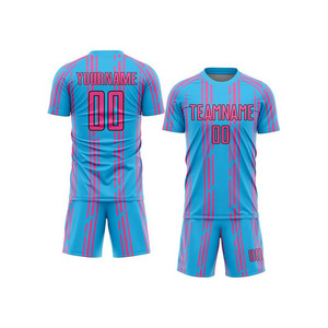 เสื้อฟุตบอลแบบซับลิเมชั่นสั่งทำพิเศษ ชื่อทีม 00 ระบายเหงื่อได้ดี สำหรับผู้ใหญ่ แขนสั้น เอวยางยืด ลายทางฤดูร้อน - Product Image 5