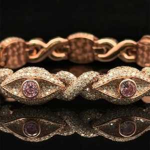 Bracelet de mode moderne en argent 925 avec diamant Moissanite taille ronde VVS, serti à la main, style Hip Hop, bijoux de luxe personnalisés et scintillants - Product Image 5