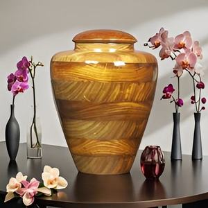 Urna Funeraria de Madera Ecológica Hecha a Mano, Diseño Moderno, Forma Rectangular, Madera Natural Pulida, Recuerdo Personalizado, Florero de Mesa - Product Image 6