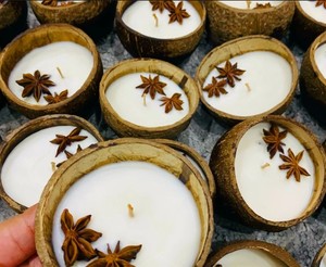 AVAILABLE Premium Coconut Shell <b>Candles</b> | Natural Sustainable <b>Essential</b> <b>Oil</b> <b>Candle</b> Bulk - Product Image 4