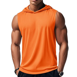 Hoodie sans manches personnalisé, anti-plis, pour homme, idéal pour le fitness - Product Image 1