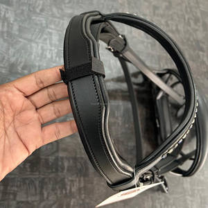 Brida de caballo de cuero de alta calidad para doma, hebillas de acero inoxidable, riendas Web, brida de caballo de cuero indio - Product Image 2