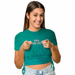 Camisetas Cortas Transpirables para Mujer, Talla Personalizada, Diseño Personalizado, Ropa Urbana - Product Image 2