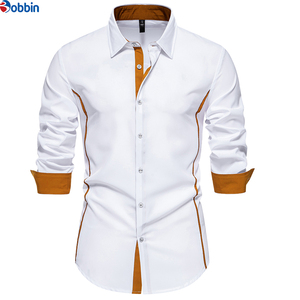 Camisa Casual Premium de Alta Calidad, Diseño Casual, Manga Larga, 100% Algodón, Estampado Multicolor, para Hombre, Cómoda y Transpirable - Product Image 1