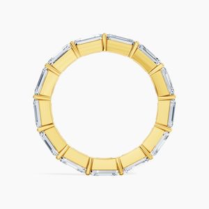Anillo de Diamante de Laboratorio Unisex con Corte Esmeralda, Claridad VS1, Color F, 1.50 Quilates, Certificado IGI, Oro Amarillo de 18K, Anillos de Boda Excepcionales - Product Image 2
