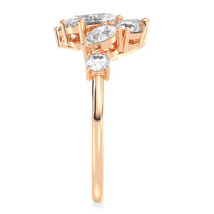 Anillo de Moissanita con Múltiples Piedras de 2.01 Quilates en Oro Rosa de 14K, Precio al por Mayor REYES, Joyería de Lujo para Regalo de Aniversario de Bodas para Mujer - Product Image 5