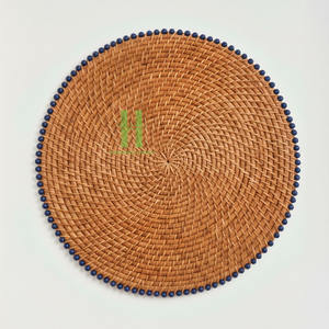 High Quality Rattan Placemat Flower-Shaped Rattan Placemat Boho Hanging Wall Decoration Rattan Charger <b>Plates</b> Rattan 2026 - Product Image 3