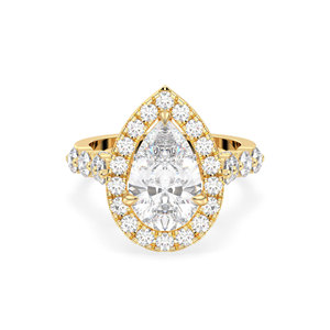 Bagues de fiançailles et de mariage REYES élégantes en argent sterling 925 pour femmes, plaquées or jaune 14 carats et rhodium, bijoux fins - Product Image 2