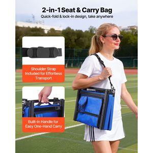 Sedile da Stadio Imbottito con Supporto per le Spalle, Sedia Pieghevole per Tribuna con Schienale Imbottito e Poggiacollo - Product Image 3
