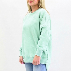 Sudadera de Mujer con Diseño Personalizado, Lavado Ácido, Estilo Vintage Premium, con Talla OEM, Etiqueta Privada, Fabricante Mayorista - Product Image 2