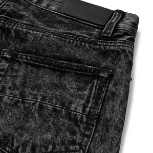 Shorts en jean amples pour hommes, en denim doux, décontractés pour le quotidien, fournisseur OEM, vente en gros, directement de l'usine, luxe, bleu délavé - Product Image 6