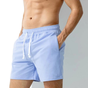 Shorts décontractés 100 % coton pour homme – Tendance estivale, coupe ajustée, respirant, écologique, taille élastique avec cordon de serrage - Product Image 3