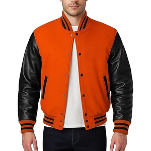 Chaqueta Varsity Personalizada OEM, Chaqueta Bomber Universitaria Premium, Chaqueta de Mezcla de Lana Estilo Urbano, Parches Bordados, Logotipo Personalizado - Product Image 1