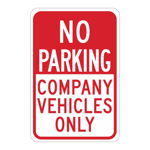 Señal de Prohibido Estacionar, Solo para Vehículos de la Empresa, Señal de Advertencia de Tráfico para Interiores/Exteriores de Brady - Product Image 1