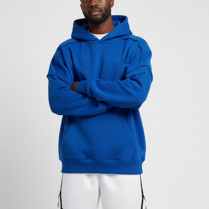 Sweat-shirts pour hommes de haute qualité, épais, chauds, 100% coton, en molleton, écologiques, coupe-vent, surdimensionnés, pour l'hiver, avec impression personnalisée du logo - Product Image 2