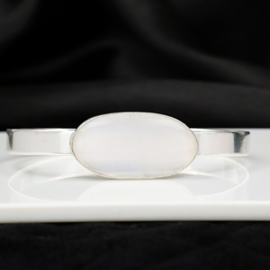 Natural Moonstone Gemstone <b>Bracelet</b> 925 Sterling <b>Silver</b> Plated Adjustable <b>Cuff</b> <b>Bracelet</b> for Women Handmade Fashion Jewelry - Product Image 4
