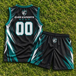 Conjunto de Uniforme de Baloncesto de Verano, Colorido y Ajustado, para Clubes, Personalizado con Nombre del Equipo, Impresión por Sublimación - Product Image 3