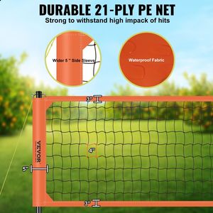 Set de Voleibol Portátil Profesional para Exteriores, Postes de Aluminio de Altura Ajustable con Bomba de Voleibol de PVC para Equipamiento de Cancha - Product Image 3