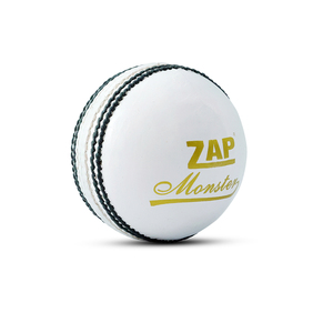Pelota de Cricket de Cuero Rojo ZAP Sports Monster - Pelota de Entrenamiento Profesional Ambidiestra, Cosida a Mano y Duradera para Uso en Exteriores - Product Image 1