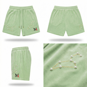 กางเกงขาสั้นคาร์โก้ผู้ชายพรีเมียม ผ้ากำมะหยี่ ประดับดาวคริสตัล เอวยางยืด ระบายอากาศ แห้งเร็ว สำหรับฤดูร้อน ผลิตโดยมาลูซา อินดัสทรีส์ - Product Image 6