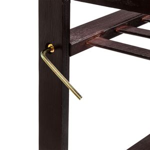 Scarpiera Compatta a 4 Livelli in Bambù con 12 Scomparti per Piatti e Stoviglie Colore Caffè - Product Image 5