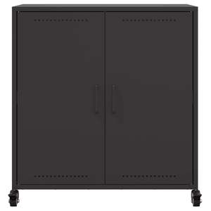 Aparador Rectangular Negro Mediano de Acero Laminado en Frío para Sala de Estar - Product Image 6