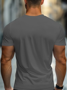 Camiseta Clásica Blanca de Cuello Redondo, Mezcla de Poliéster, Ligera, Tejido Vintage, Manga Corta, Uso Diario Informal, Lisa - Product Image 4