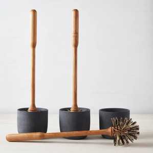 Brushed Stainless Steel Ribbed Toilet <b>Brush</b> Holder Set Luxury Modern <b>Floor</b> Standing Bathroom Cleaning Tool Durable Metal <b>Brush</b> - Product Image 3