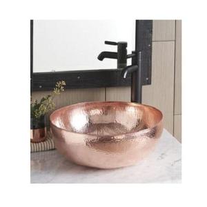 Évier en cuivre martelé au design tendance, qualité supérieure, forme et taille personnalisées, pour salle de bain, usage domestique - Product Image 6