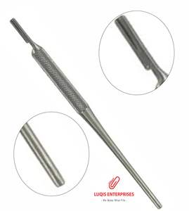 Manche de scalpel rond 16 cm en acier inoxydable, manche de couteau chirurgical réutilisable, autoclavable, instrument médical - Product Image 4