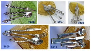 Juego de Cubiertos Modernos Plateados, Cuchara de Acero Inoxidable Duradera con Mango Largo y Acabado Espejo, Vajilla para Bodas - Product Image 2