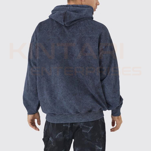 Sudadera con Capucha Oversize Unisex de Algodón 100% con Lavado Ácido, Estampado de Letras, Personalizable, Informal, para Invierno - Product Image 3