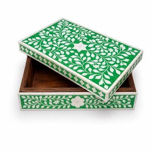 Indian Supplier Luxury Bone Inlay Organizer <b>Box</b> With Handmade Geometric Design For Bedroom Office And Living Room for Sale - Product Image 4