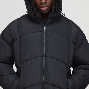 Veste matelassée à capuche décontractée pour hommes en gros avec logo personnalisé, fabricants de vêtements d'extérieur de luxe pour l'hiver, doudoune pour hommes - Product Image 6