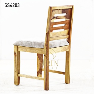Modern Handcrafted Leather Dining <b>Chair</b> Solid Wood with <b>Vintage</b> Style for Restaurant Hotels Farmhouse Design Indian Manufacturer - Product Image 2