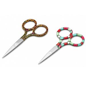 Ciseaux à cheveux professionnels en acier inoxydable imprimé coloré, lame tranchante, manche en acier inoxydable, pour droitiers, ciseaux à effiler 29 dents pour - Product Image 5