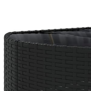 Ensemble de 5 canapés de patio en rotin PE noir, taille unique, pour l'aménagement de jardin - Product Image 6