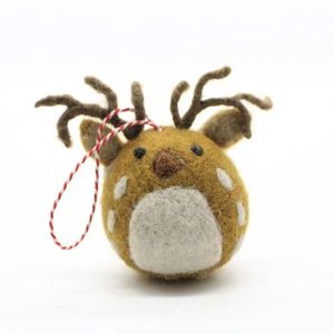 Adorno Navideño de Reno Hecho a Mano en Fieltro, Decoración Interior con Forma de Animal, Material de Algodón, Regalo para Niños - Product Image 4