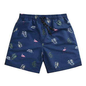 Short de bain rayé bleu marine personnalisable pour homme, taille élastique avec cordon de serrage, style rétro, streetwear, nouvelle collection, sans avis pour le moment - Product Image 2