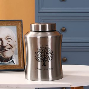 Antique Styled Aluminum <b>Keepsake</b> Funeral Cremation Urn <b>Memorial</b> Ash Container Featuring Artistic Finish And Fine Surface - Product Image 3