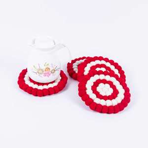 Ensemble de 4 boules rondes en feutre colorées (1 cm) - Décoration de table et accessoires - FeltandWool - Product Image 5