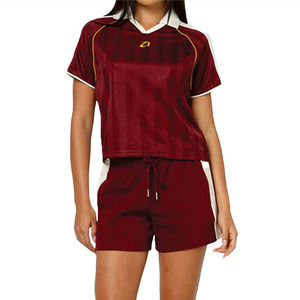 Camisetas deportivas retro clásicas rojas de fútbol americano personalizadas con camisetas deportivas a rayas de manga corta, OEM, marca privada, al por mayor - Product Image 5